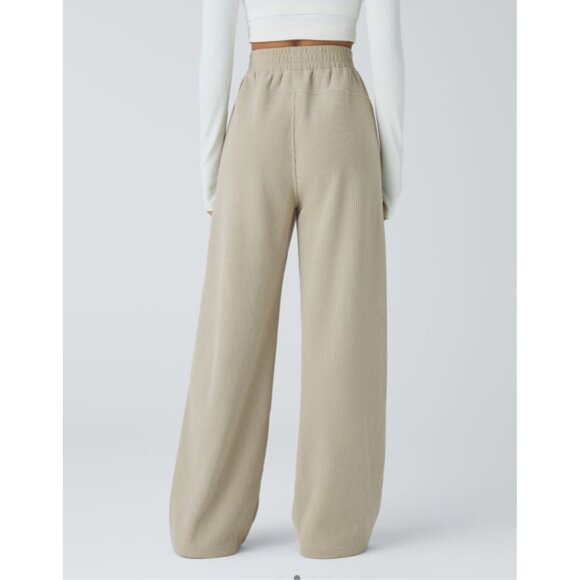 Halara High Waisted Side Pocket Straight Leg Mop Corduroy Casual Pants Sz XL Tal - Picture 5 of 11